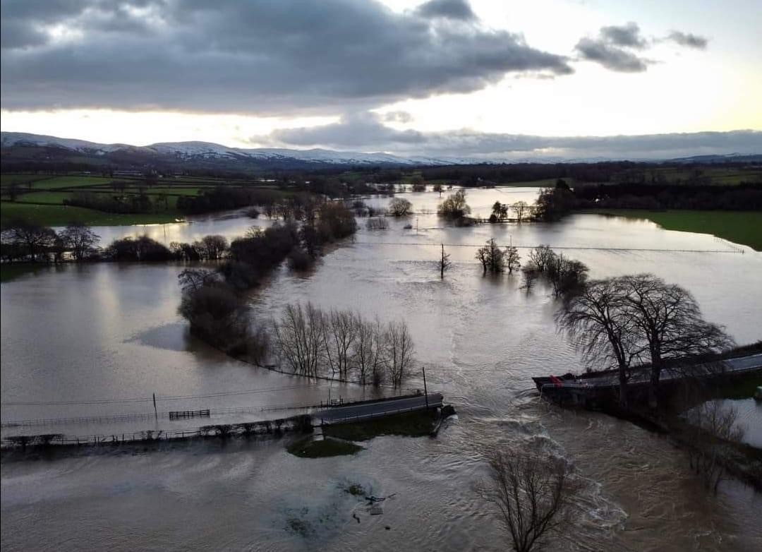 Damage done to Llanerch Bridge. PIC: Liahll Bruce.