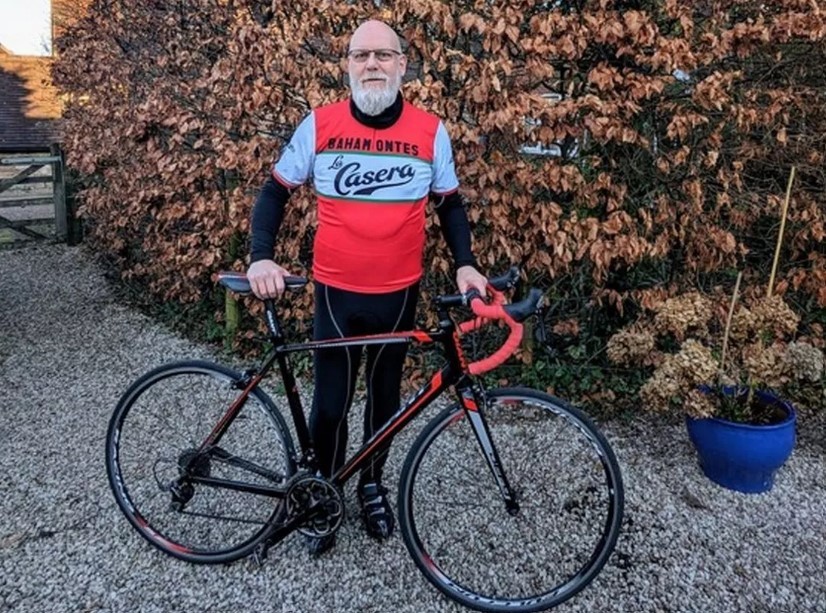 Rob Coldicott who organised a charity bike ride In memory of his brother-in-law Paul Hickson, (Image Rob Coldicott)