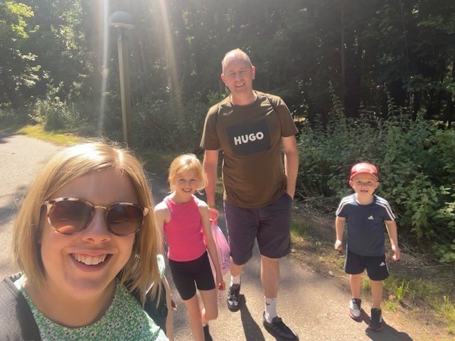 Pictured Emma Telford Owen with husband Carwyn and Children Alys, 8, And Noa, 4. (Image Courtesy Of Emma Telford Owen)