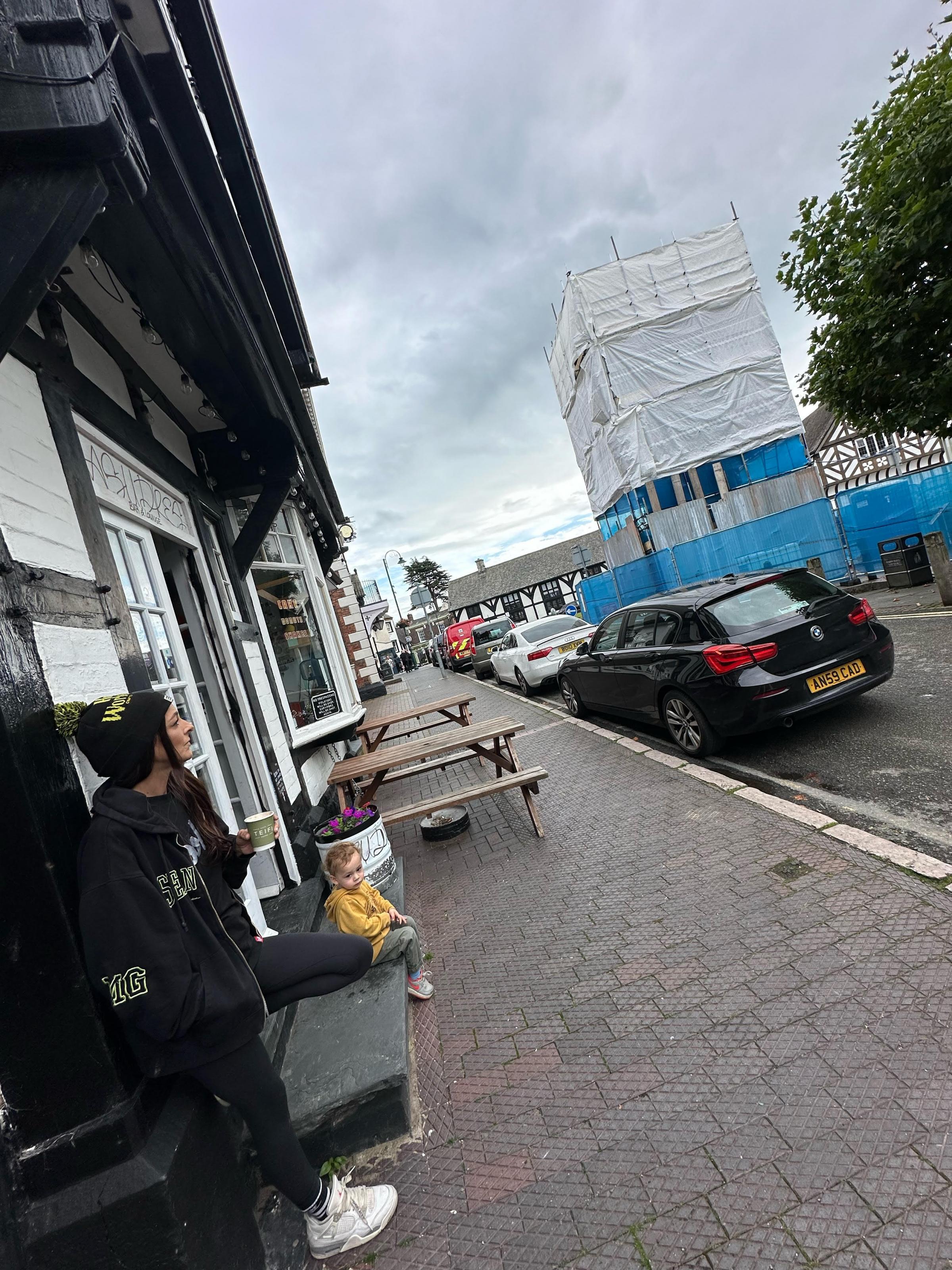 Lois Meads claims her business, Asudres Bar and lounge on St Peter’s Square, Ruthin, is no longer visible to shoppers on Clwyd Street, Well Street, and Market Street as it is screened from view by fencing due to regeneration work...